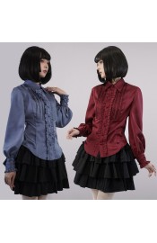 Little Dipper Point Collar Long Sleeve Blouse II(5th Reservation/8 Colours/Full Payment Without Shipping)